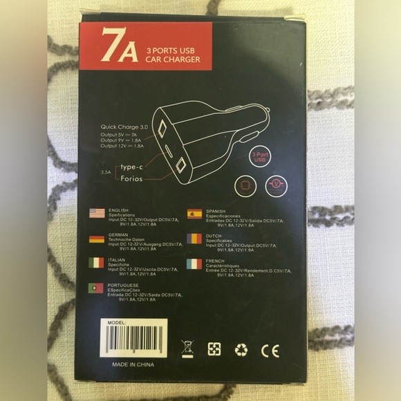 Triple port dual type car charger 🔌 - Picture 4 of 4